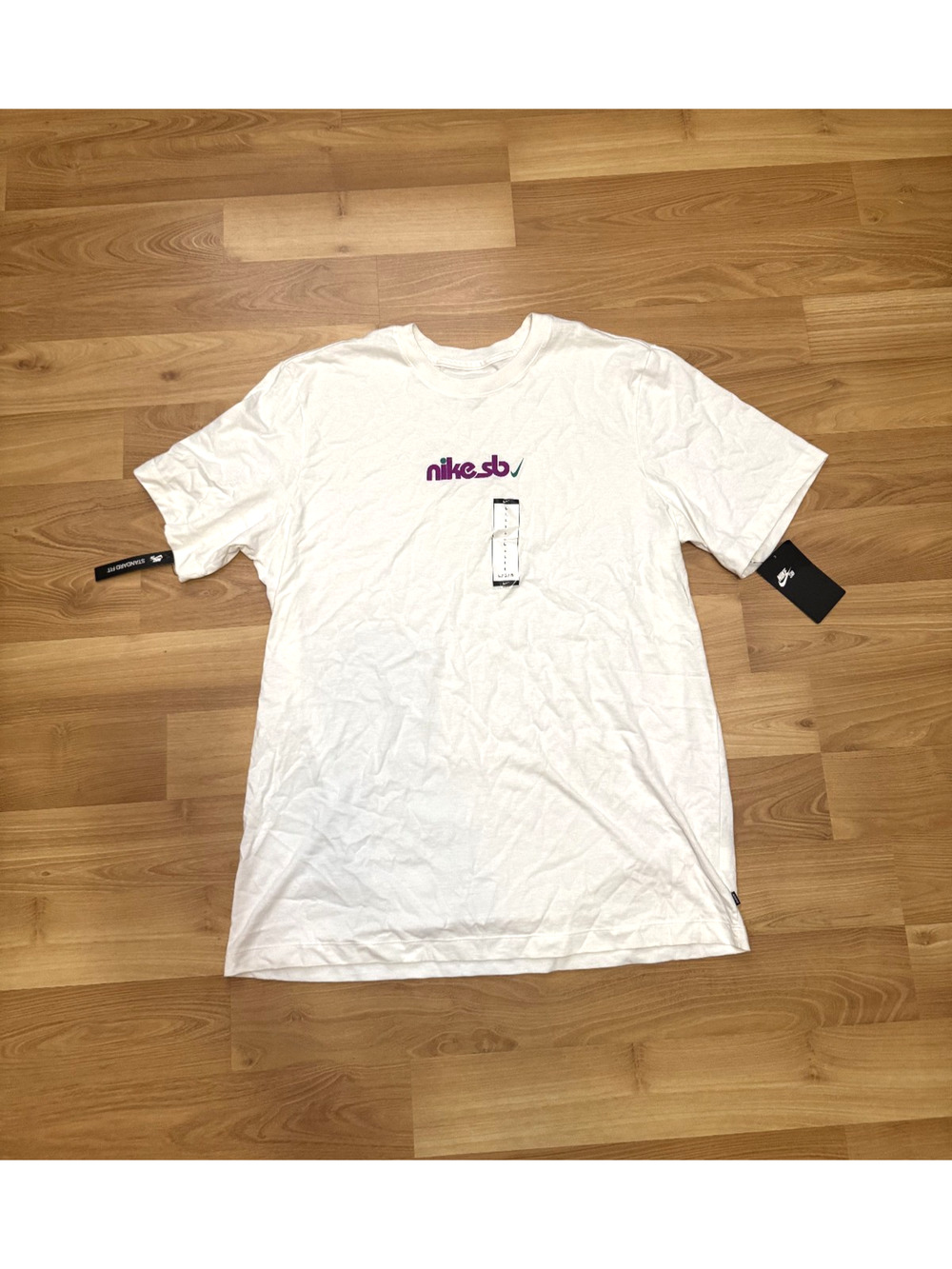 Nike SB Men's Size L White Dri-FIT Short-Sleeve Tee Top T-Shirt CD2103 100 NEW